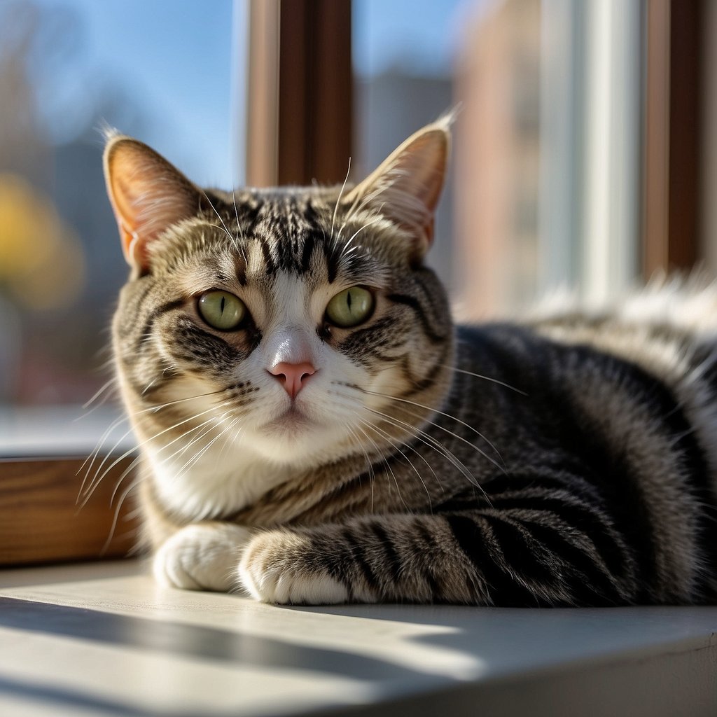 American sales shorthair tabby