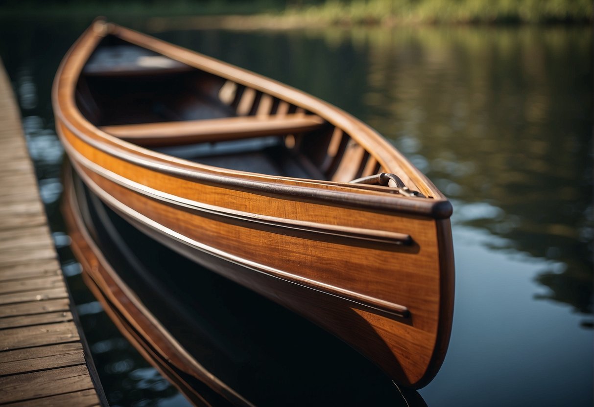 Canoe on a lake