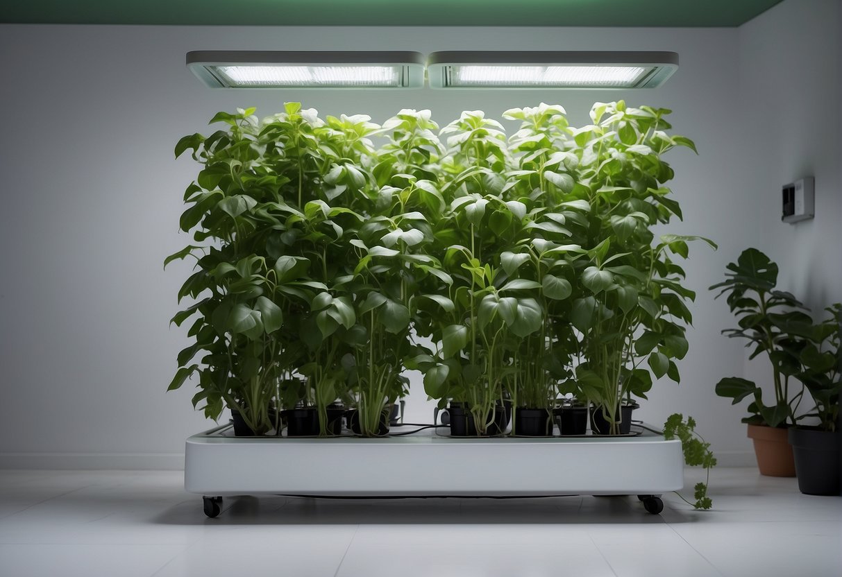Close-up of seeds being grown using hydroponic systems on a white background.