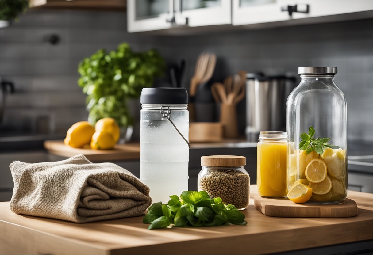 various containers showing ways on how to live plastic free