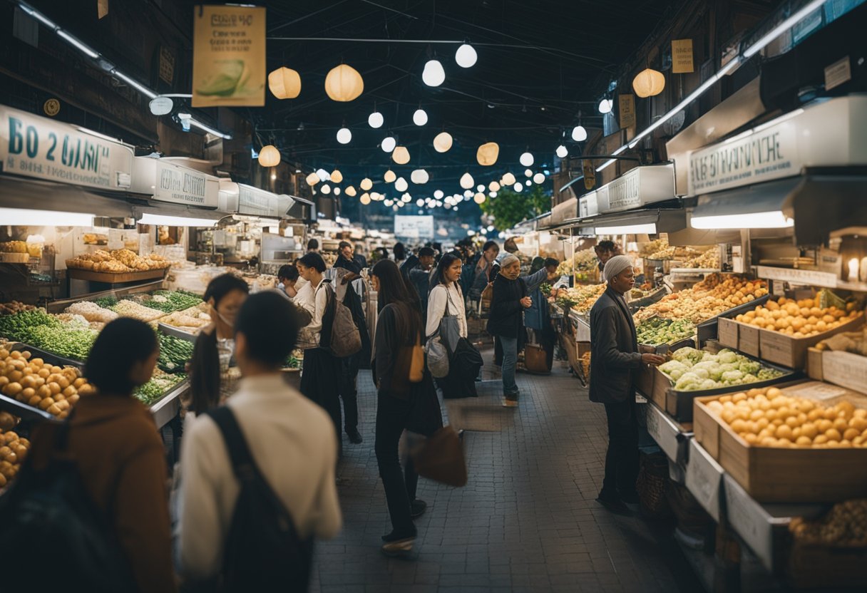 photo of a market showing that less plastic can be used when purchasing in bulk and shopping at non-traditional facilities