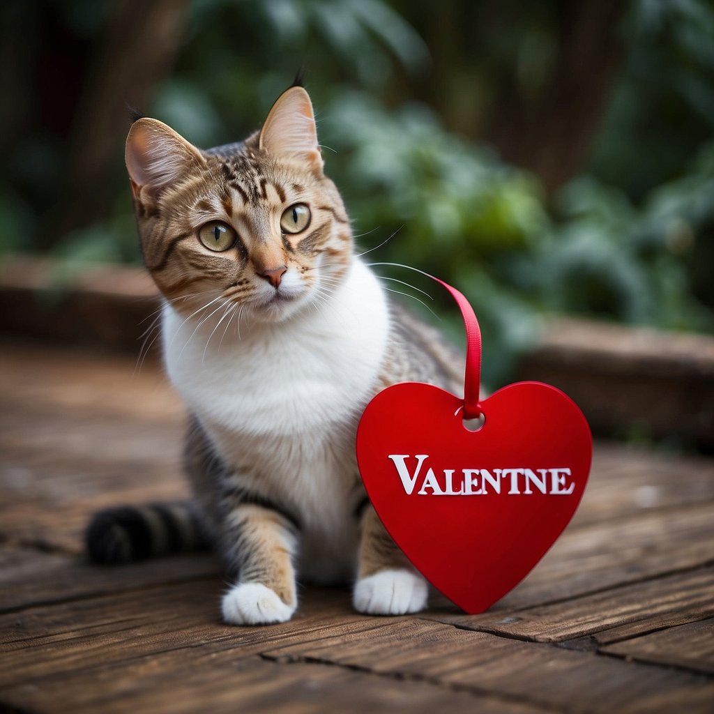 Loving cat names.  Valentine Names for cats