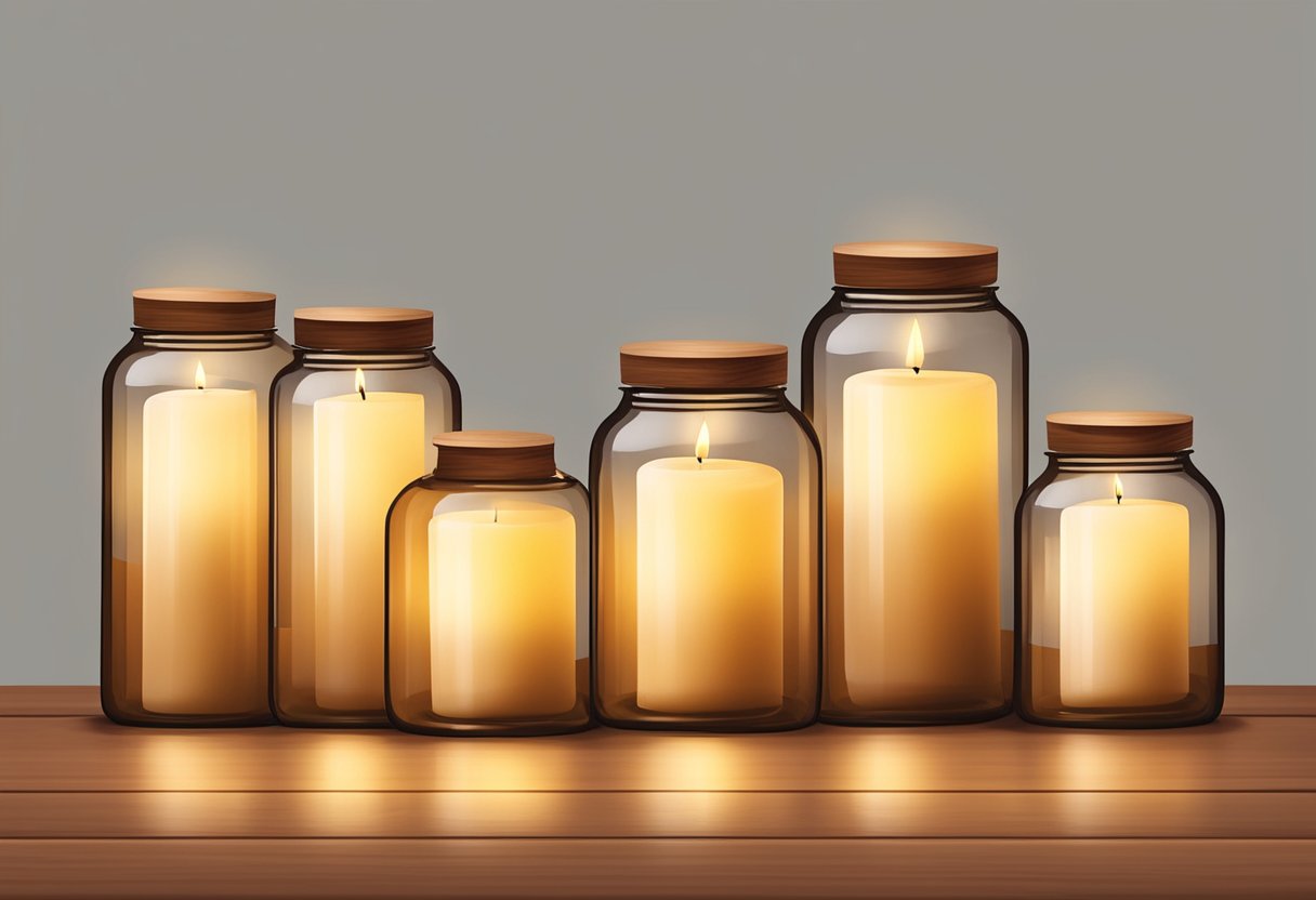 amber candle jars with wooden lids wholesale