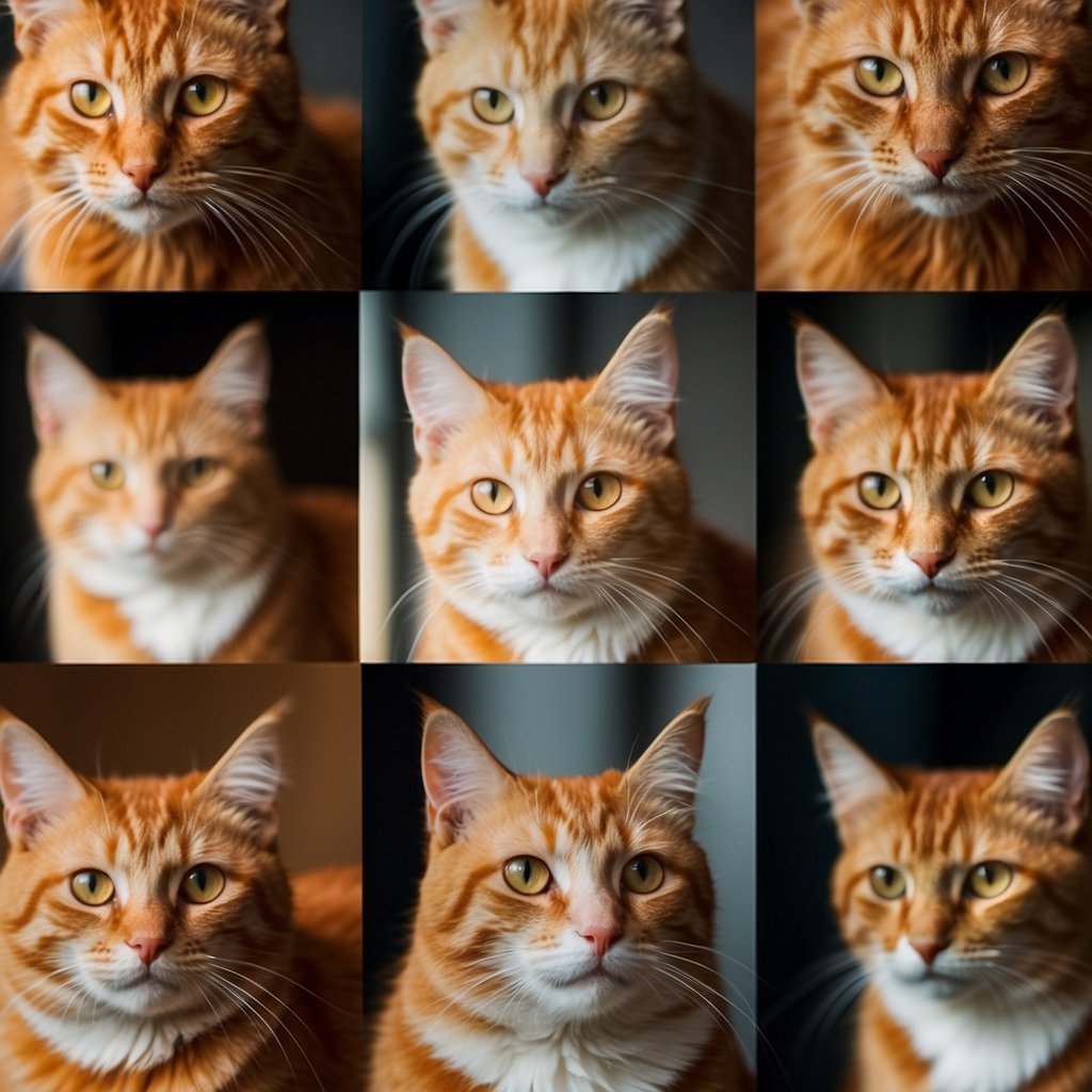 ginger cat collage