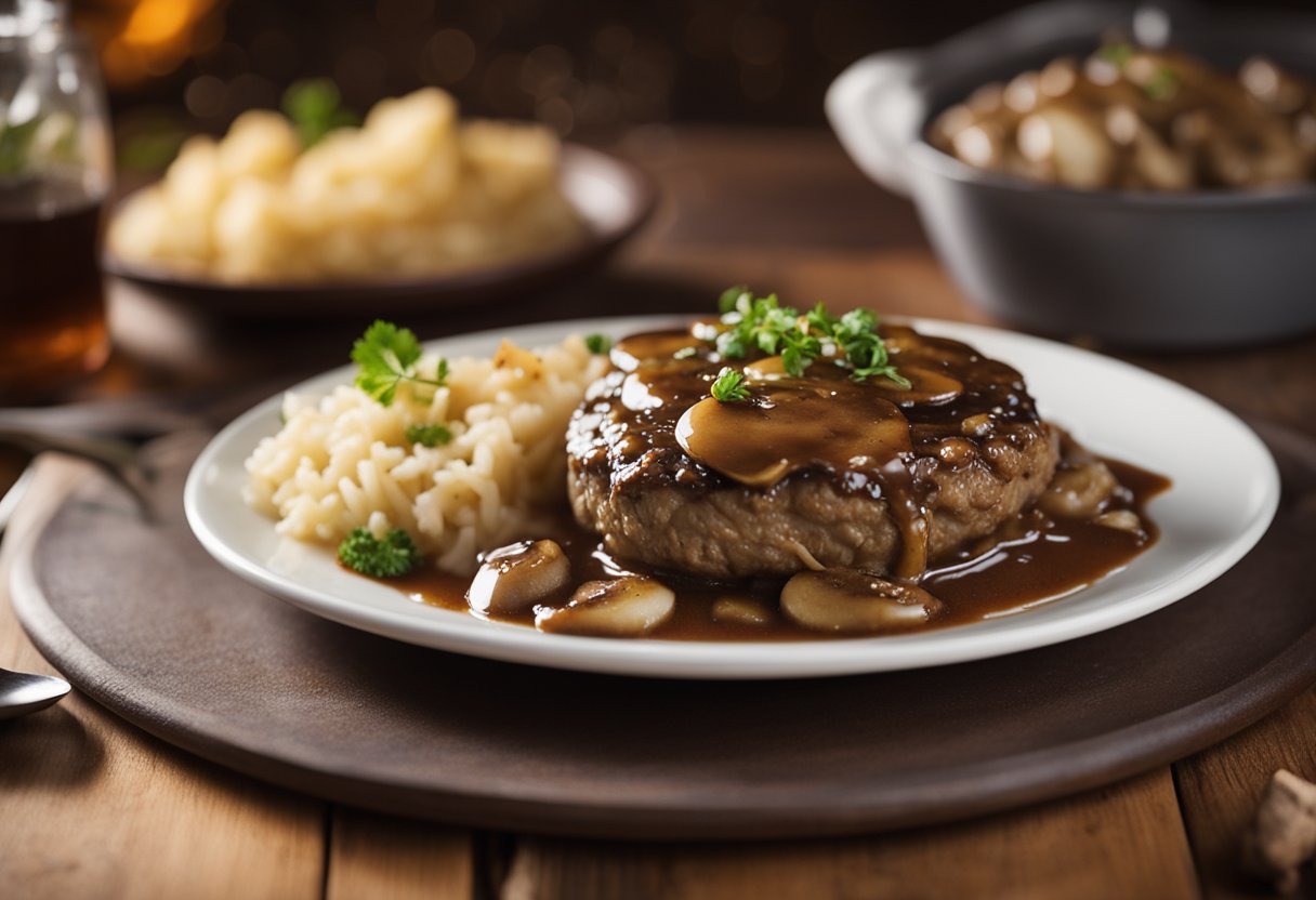 Moms Salisbury Steak Recipe with Mushroom Gravy