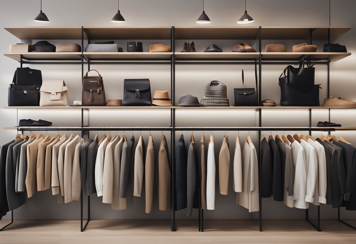 photo illustrating nicely organized closet wardrobe