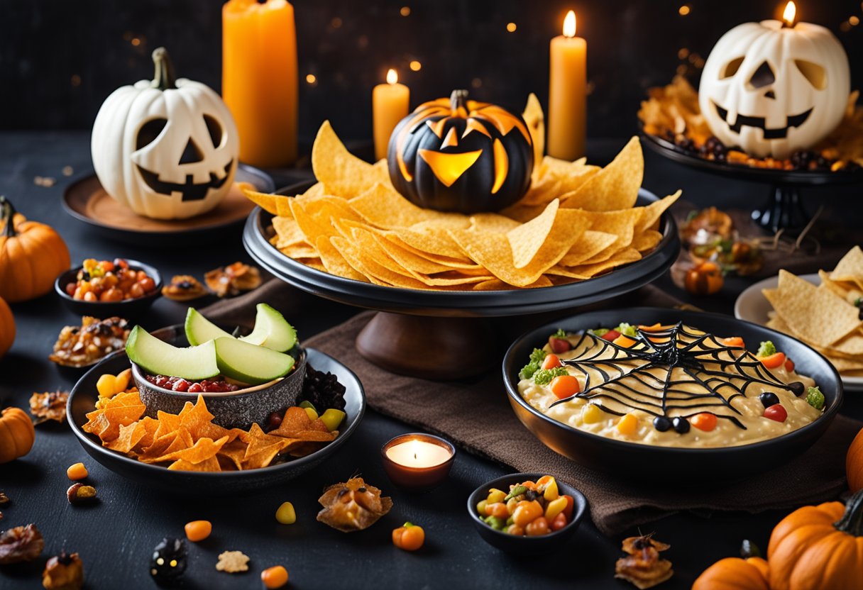 Spider Web Taco Dip for Halloween