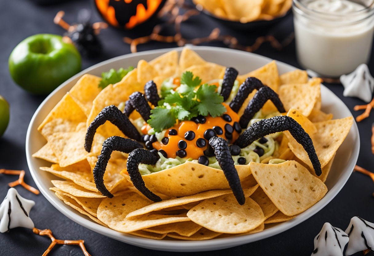 Spider Web Taco Dip for Halloween