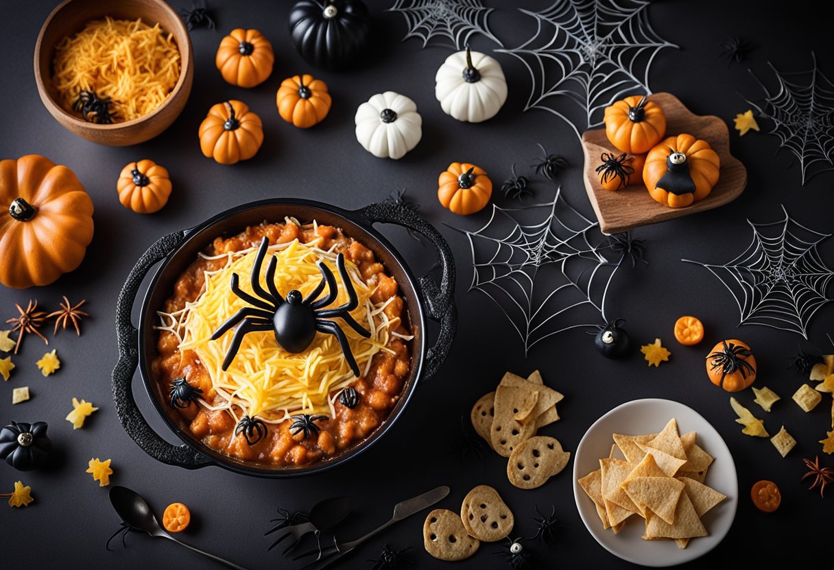 Spider Web Taco Dip for Halloween