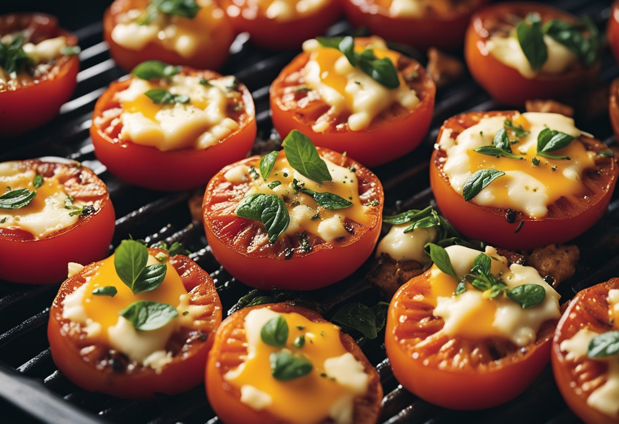 Grilled Tomatoes with Zesty Italian and Cheese