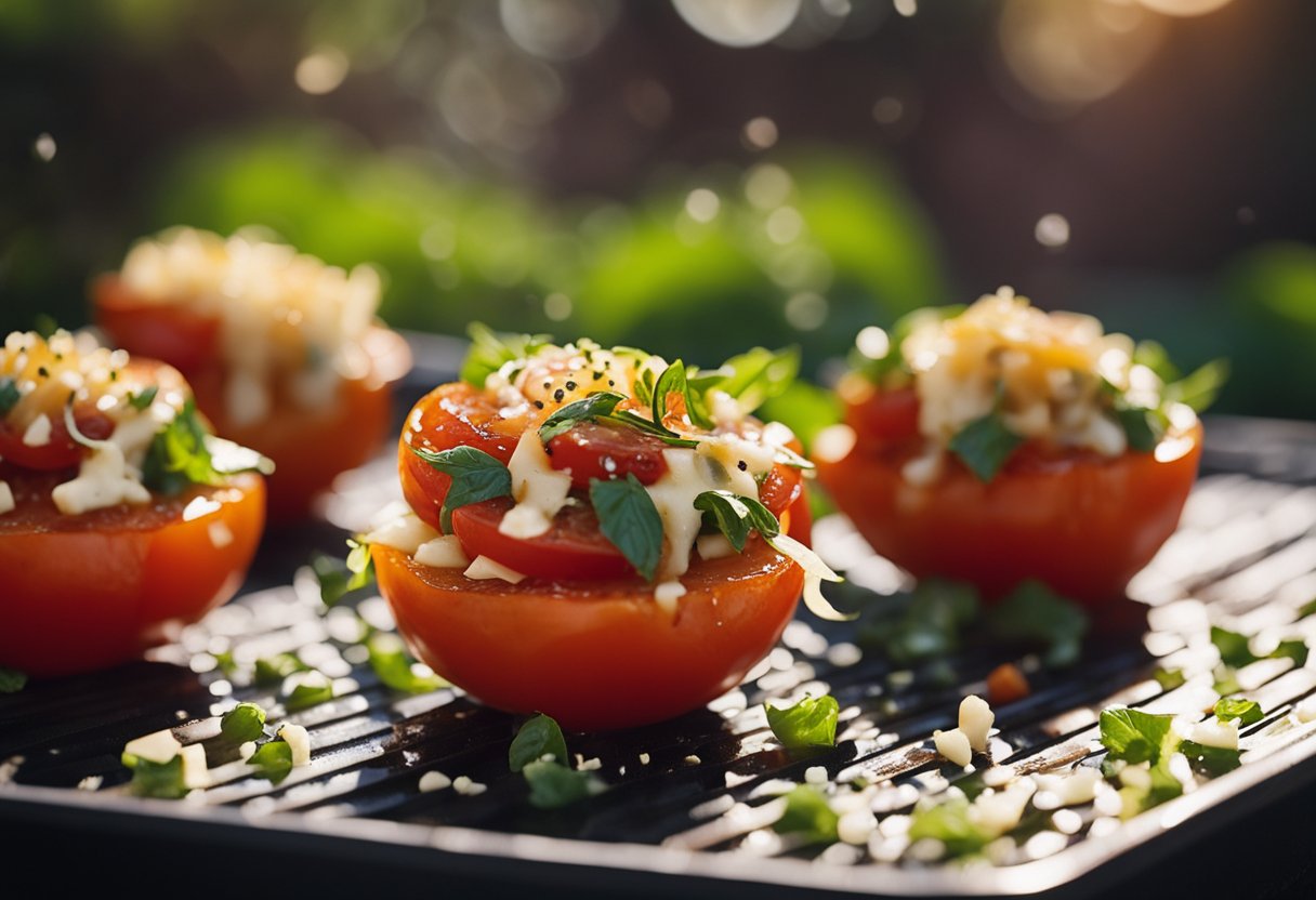 Grilled Tomatoes with Zesty Italian and Cheese