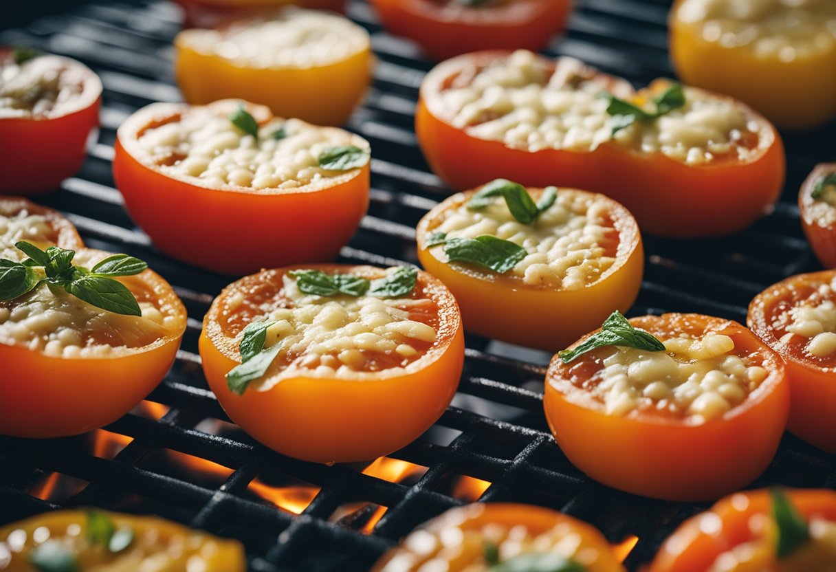 Grilled Tomatoes with Zesty Italian and Cheese