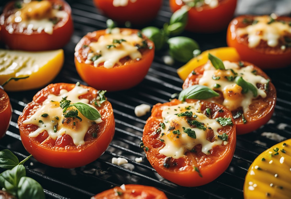 Grilled Tomatoes with Zesty Italian and Cheese