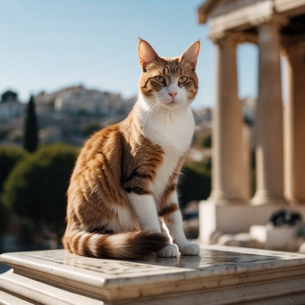 Greek Cat at the Parthenon