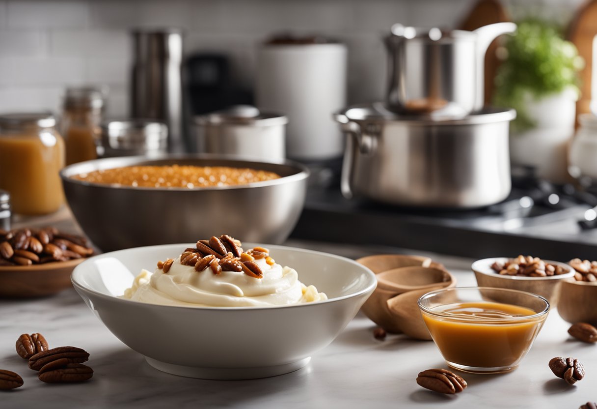 Delicious Salted Caramel Cheesecake Dip with Pecans Recipe