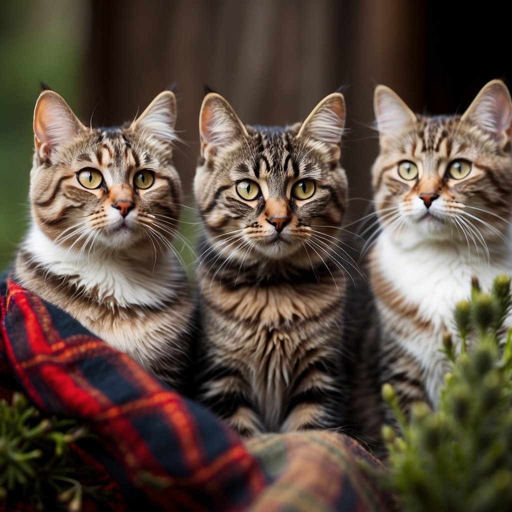 Three cats in Scotland. Scottish Cat Names