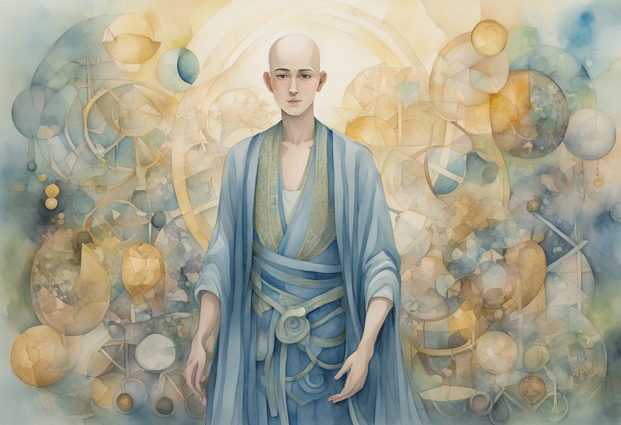 A digital watercolor of a cancer thriver and spiritual awakening 