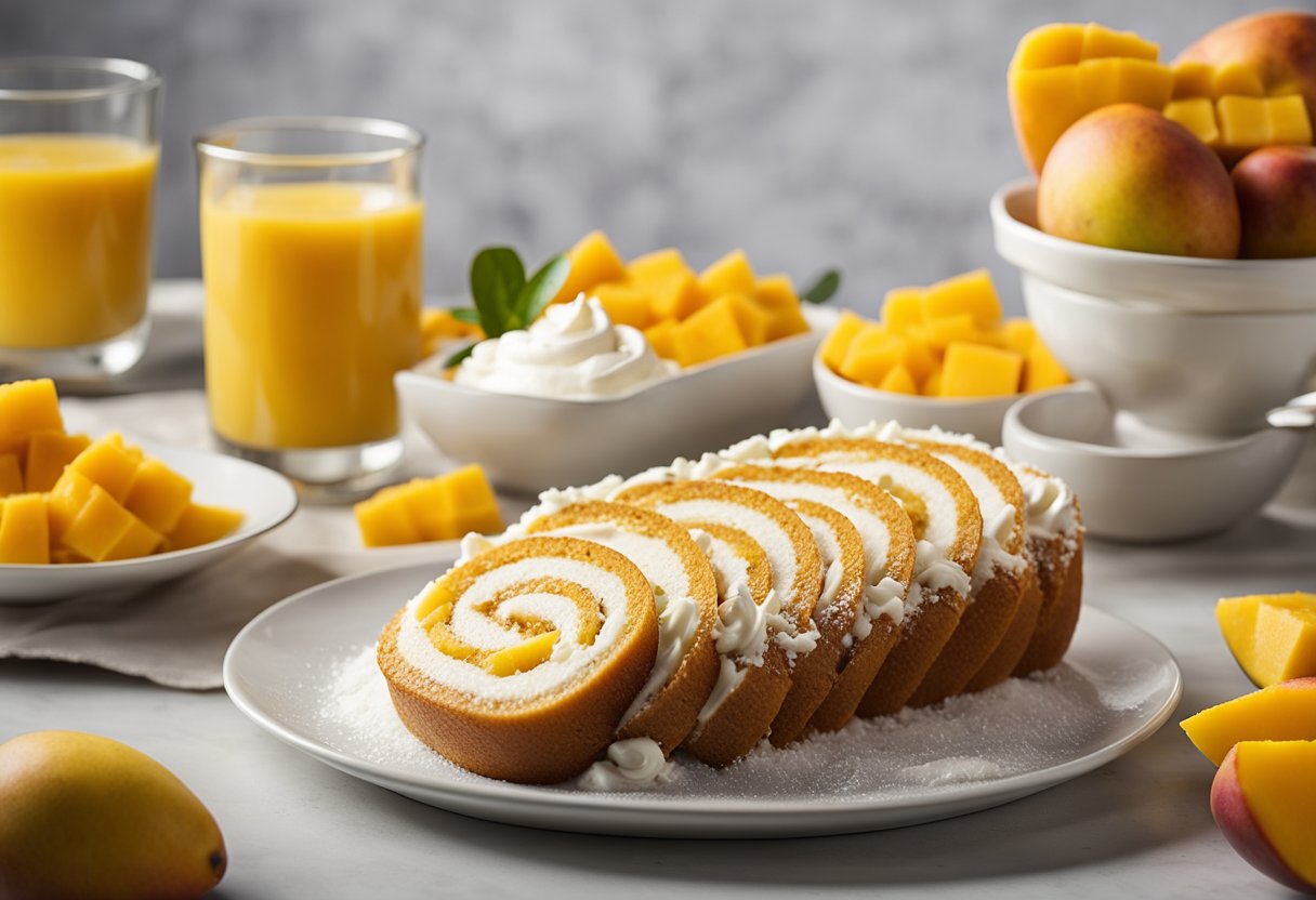 Mango Chantilly Swiss Roll