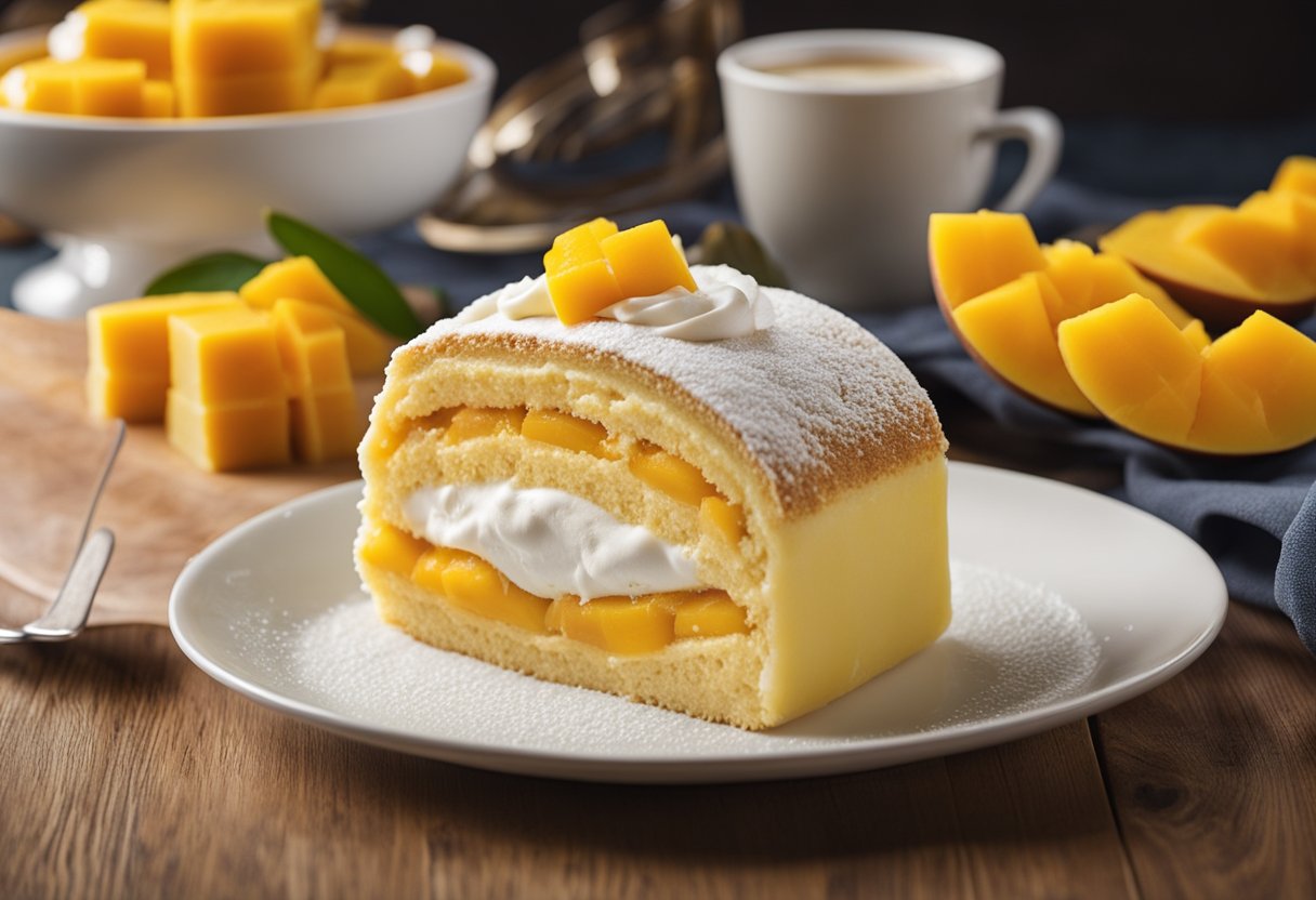 Mango Chantilly Swiss Roll