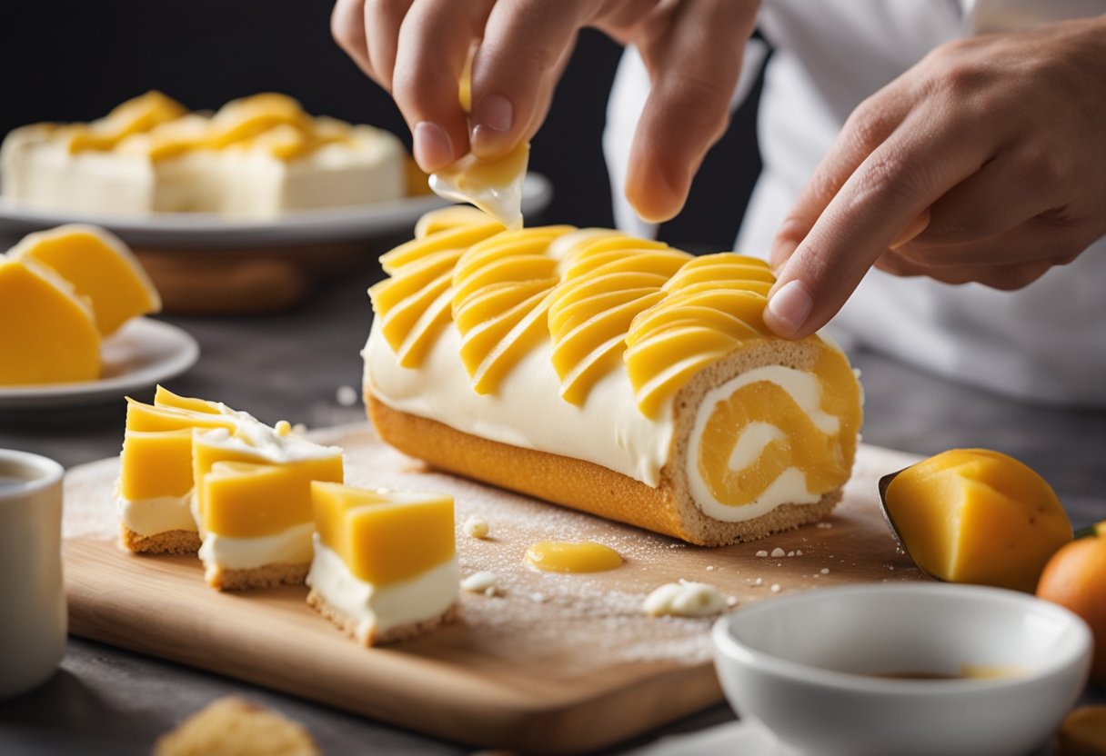 Mango Chantilly Swiss Roll