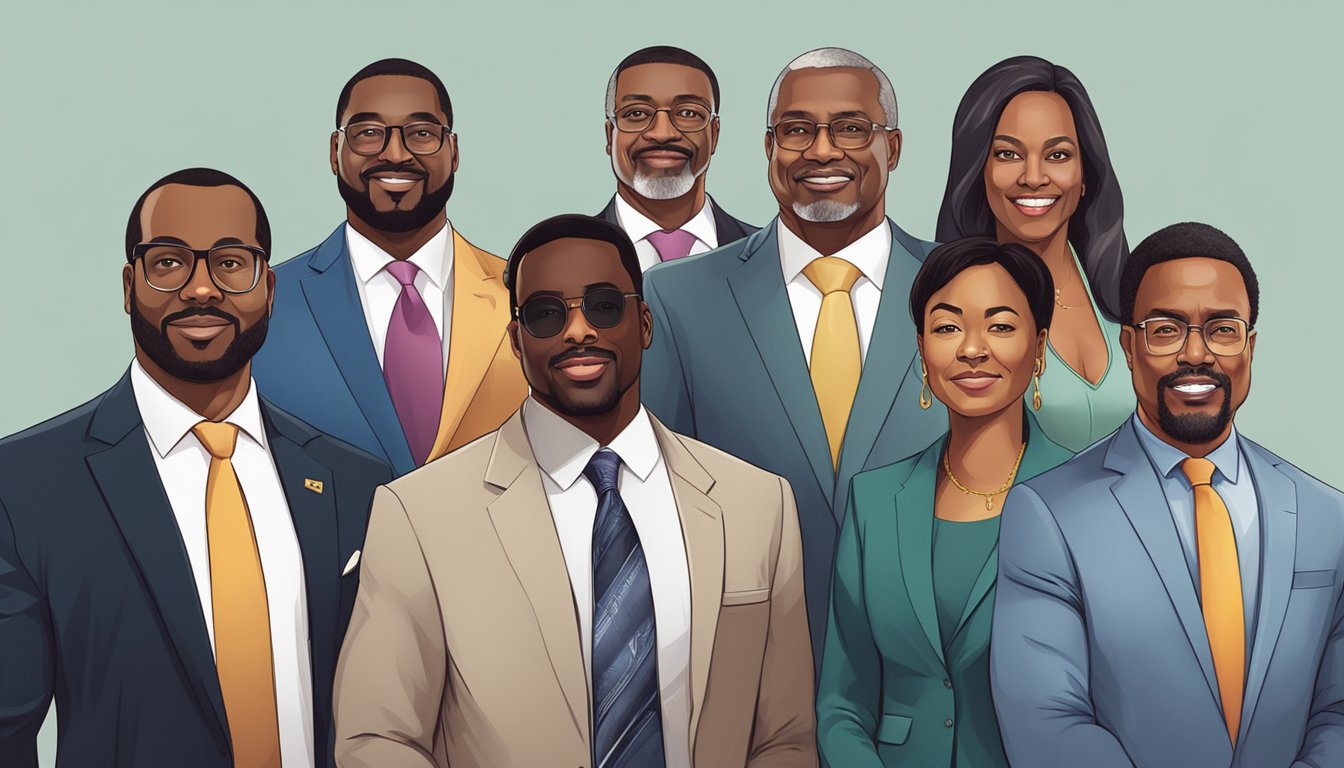 Cartoon showcasing black billionaires