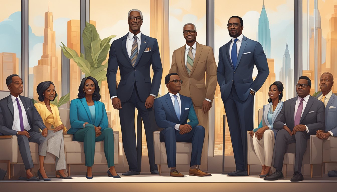 Cartoon showcasing Black Billionaires