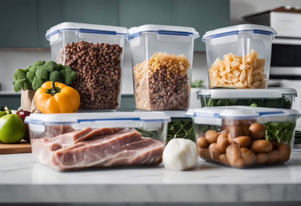 photo showing food in glass storage containers