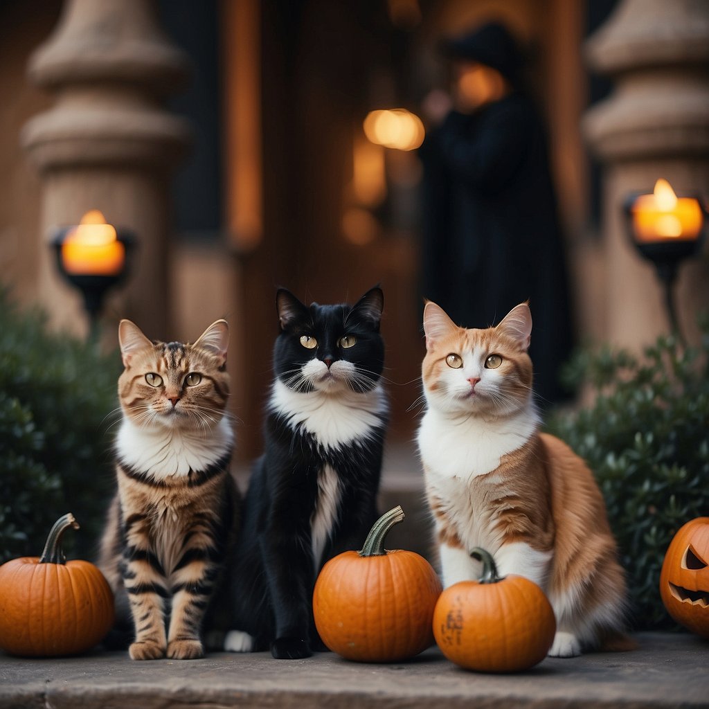 Cats with Pumpkins