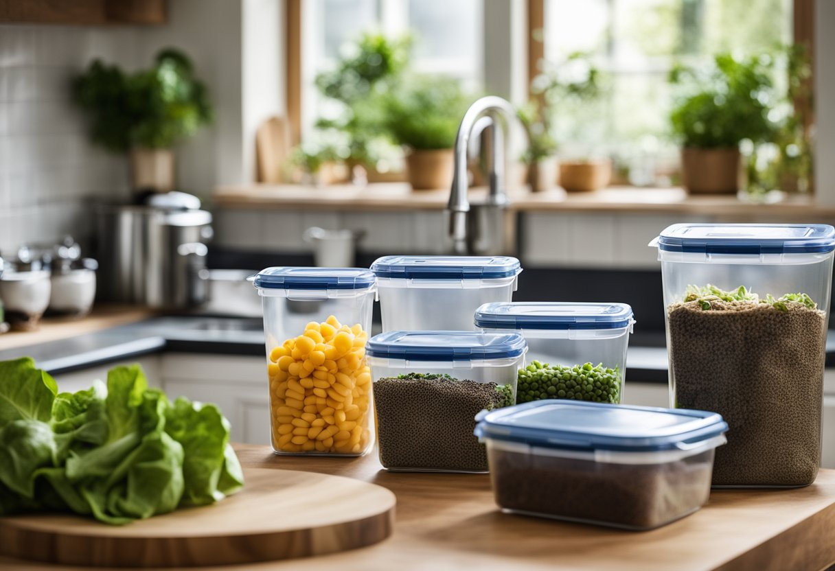 photo of storage containers for zero waste kitchen