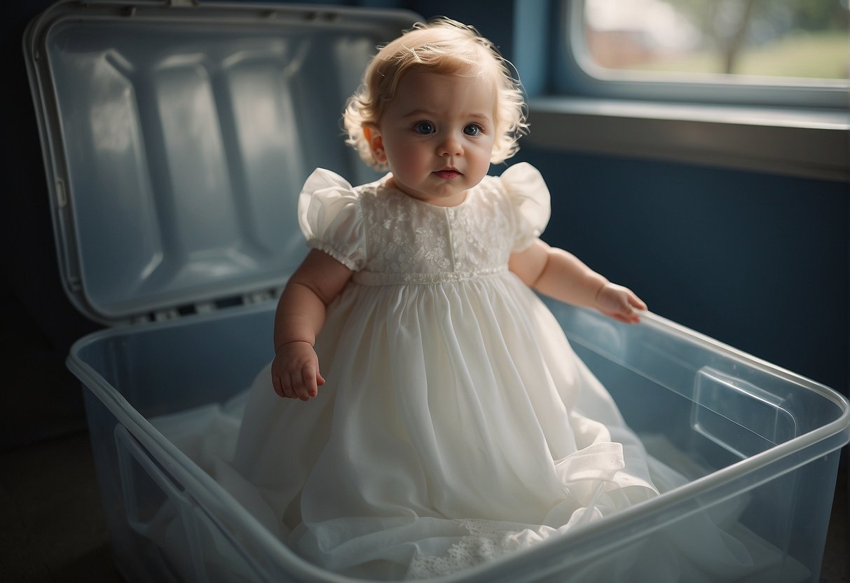 Oxiclean store christening gown