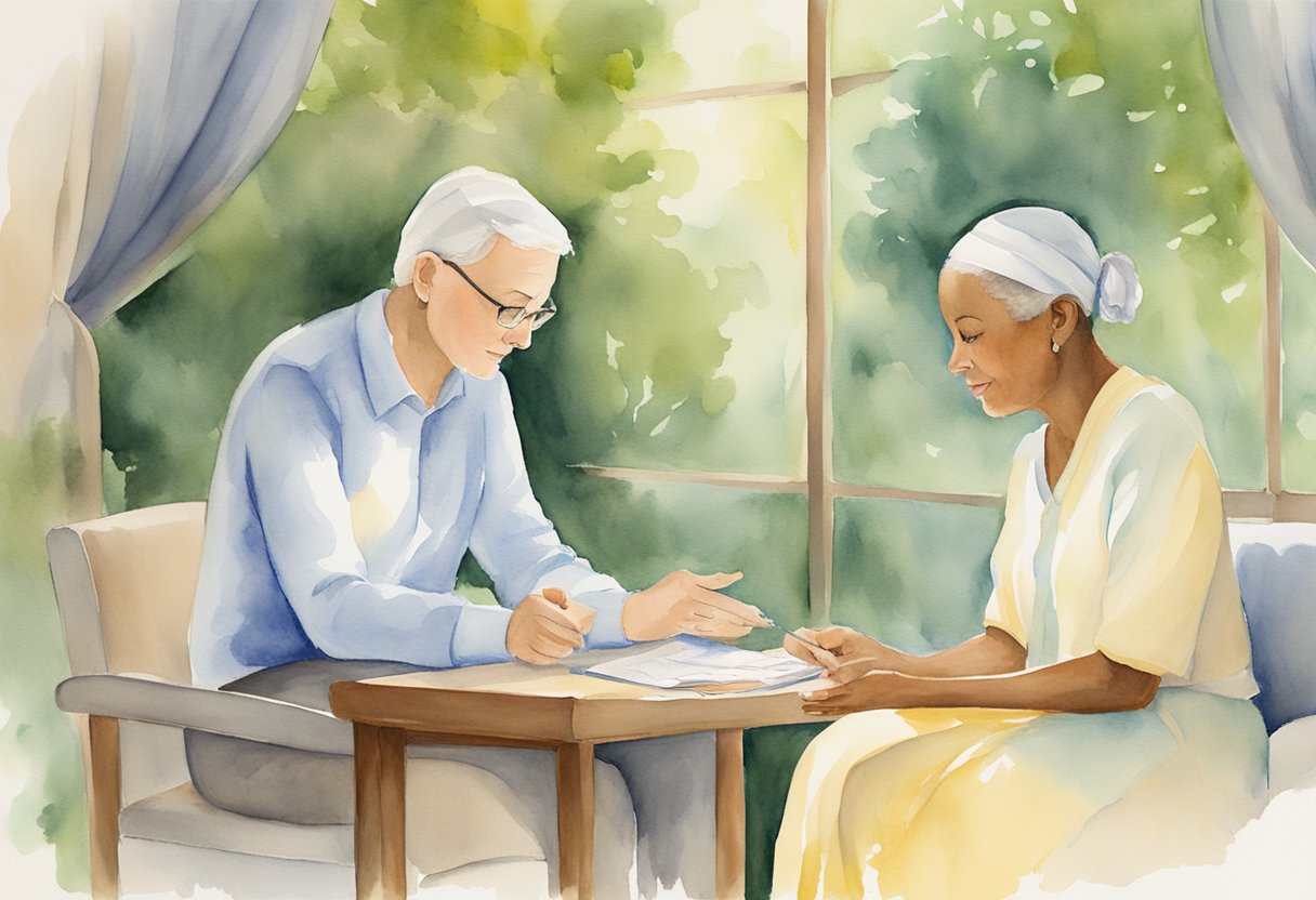 A digital watercolor of a finance strategy meeting