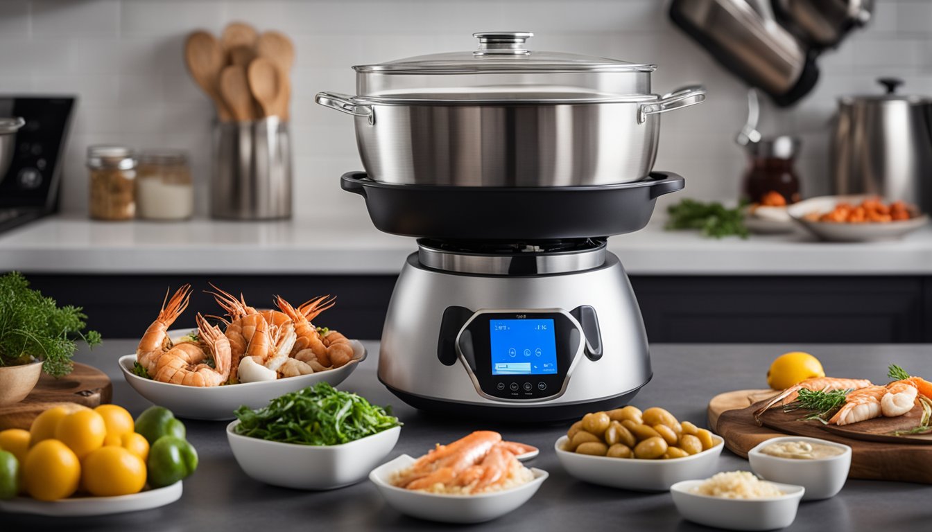 Electric seafood steamer hot sale