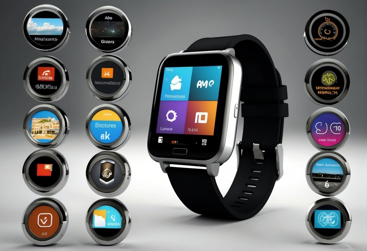 one smartwatch with the features on the side