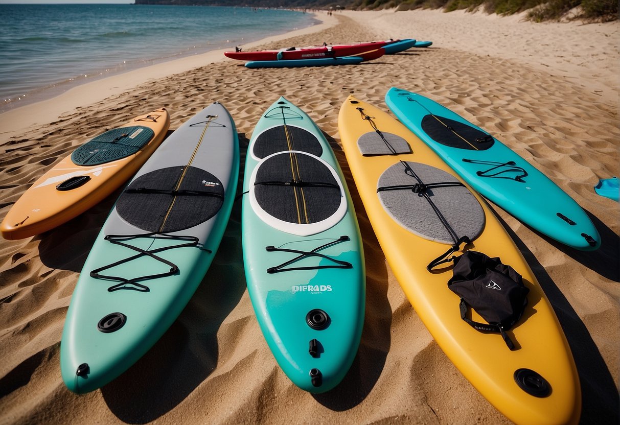 Paddle Boards in beach