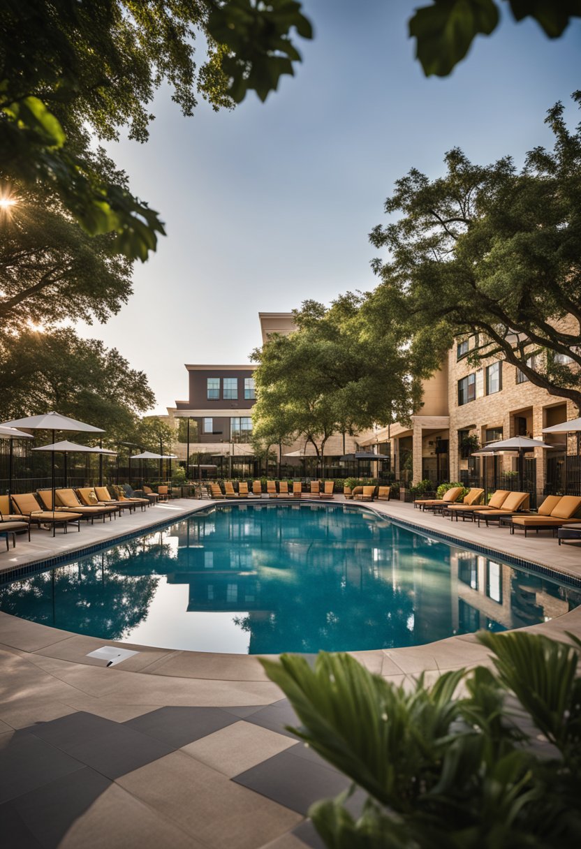 Chic elegance meets relaxation at Hotel Indigo Waco - Baylor, featuring an inviting outdoor pool in Waco.