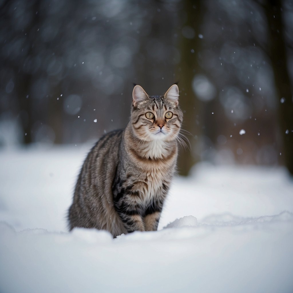 kitty in snow