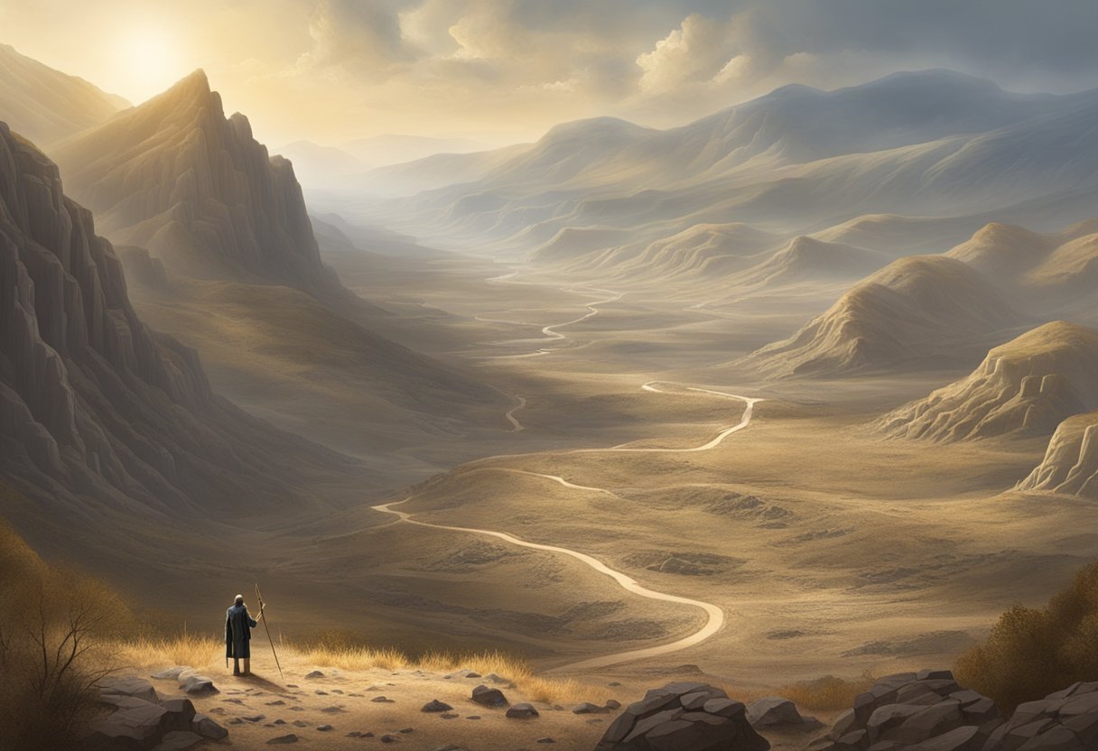 Ezequiel iniciando a caminhada sobre o Vale de ossos