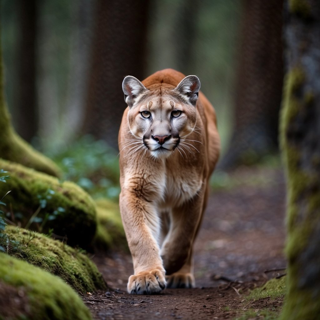cougar in the forest
