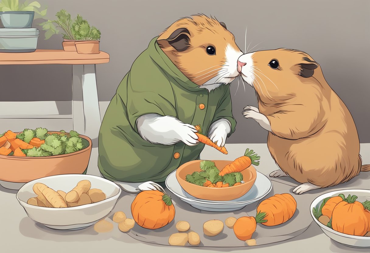 A closer look at Guinea Pig Diet With Carrots And Apple Chews