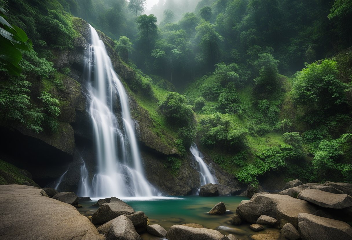 An overview of pir sohawa waterfall
