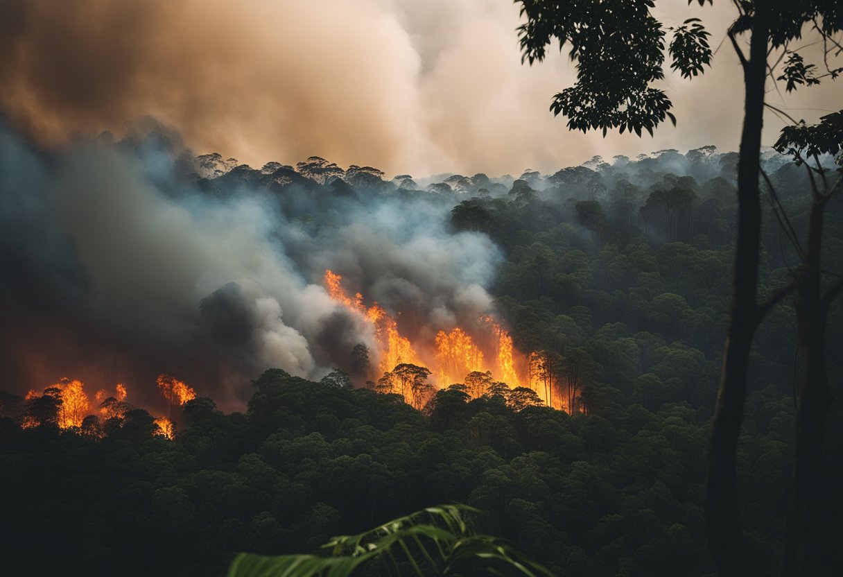 Os incêndios florestais na Amazônia podem ser causados por fatores naturais, como o clima e os raios.