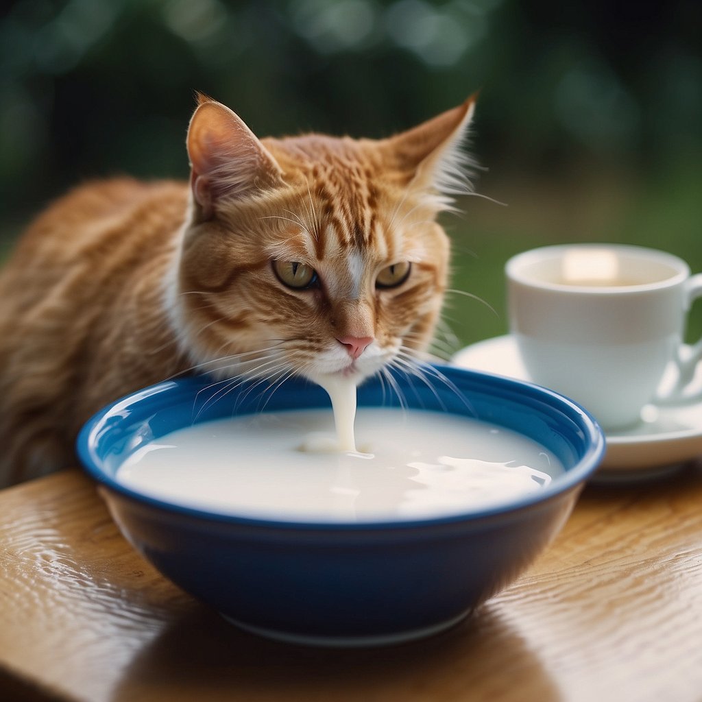 kitty with bowl of milk