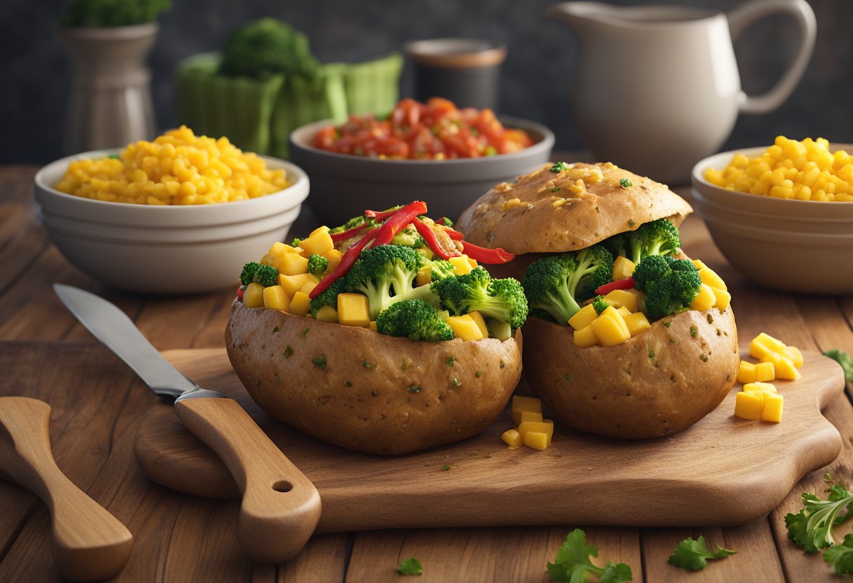 vegetable loaded jacket potato