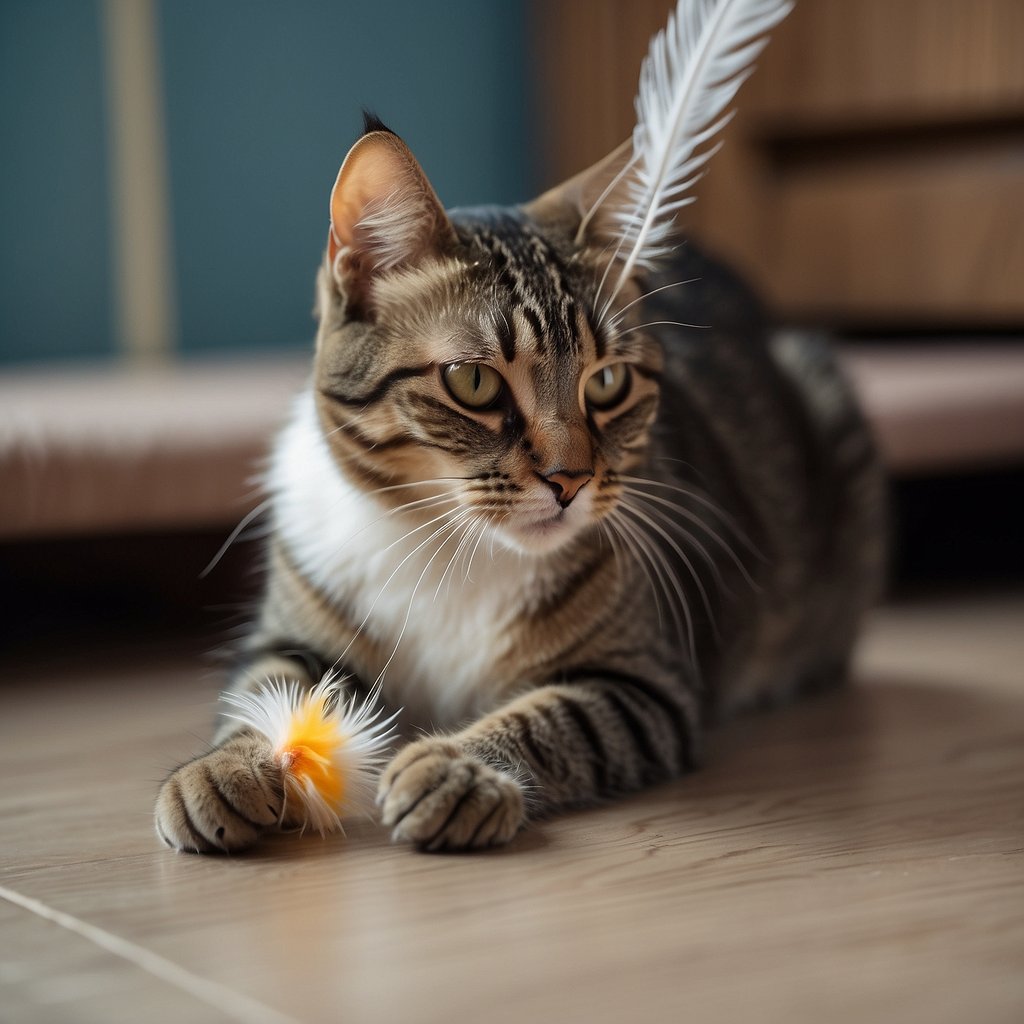 feline and feather toys