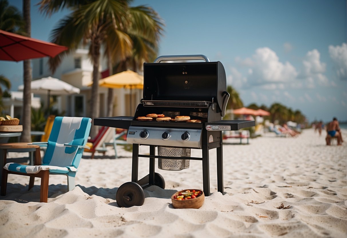 grilling at the beach