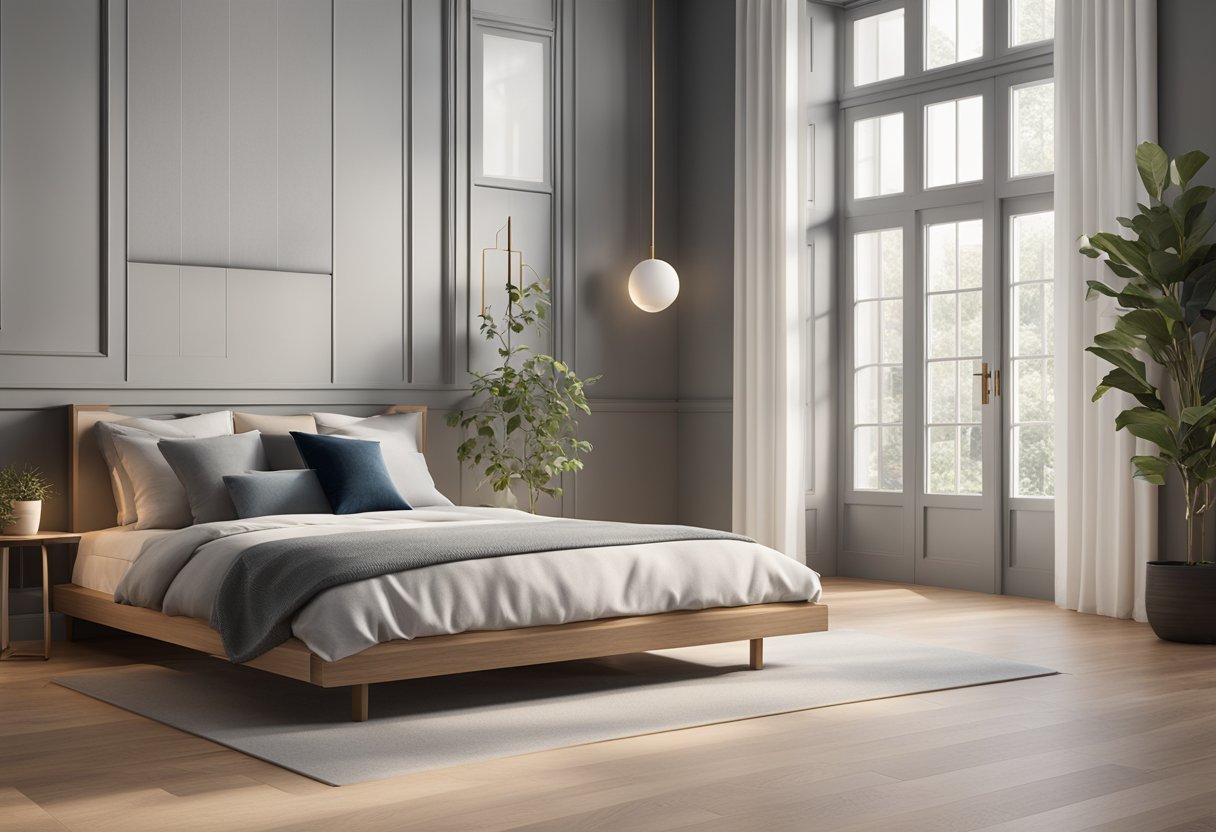 modern bedroom fully furnished