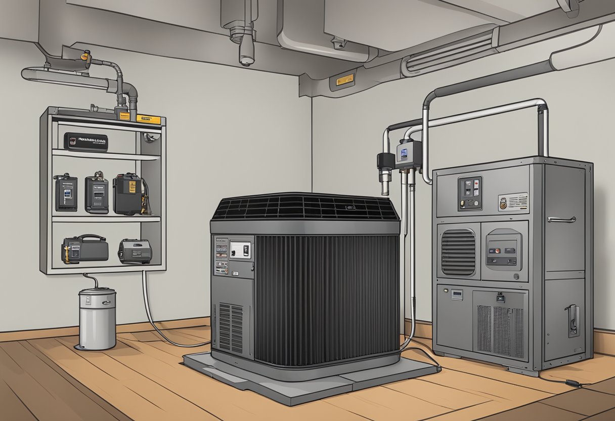 big generator on a separate room