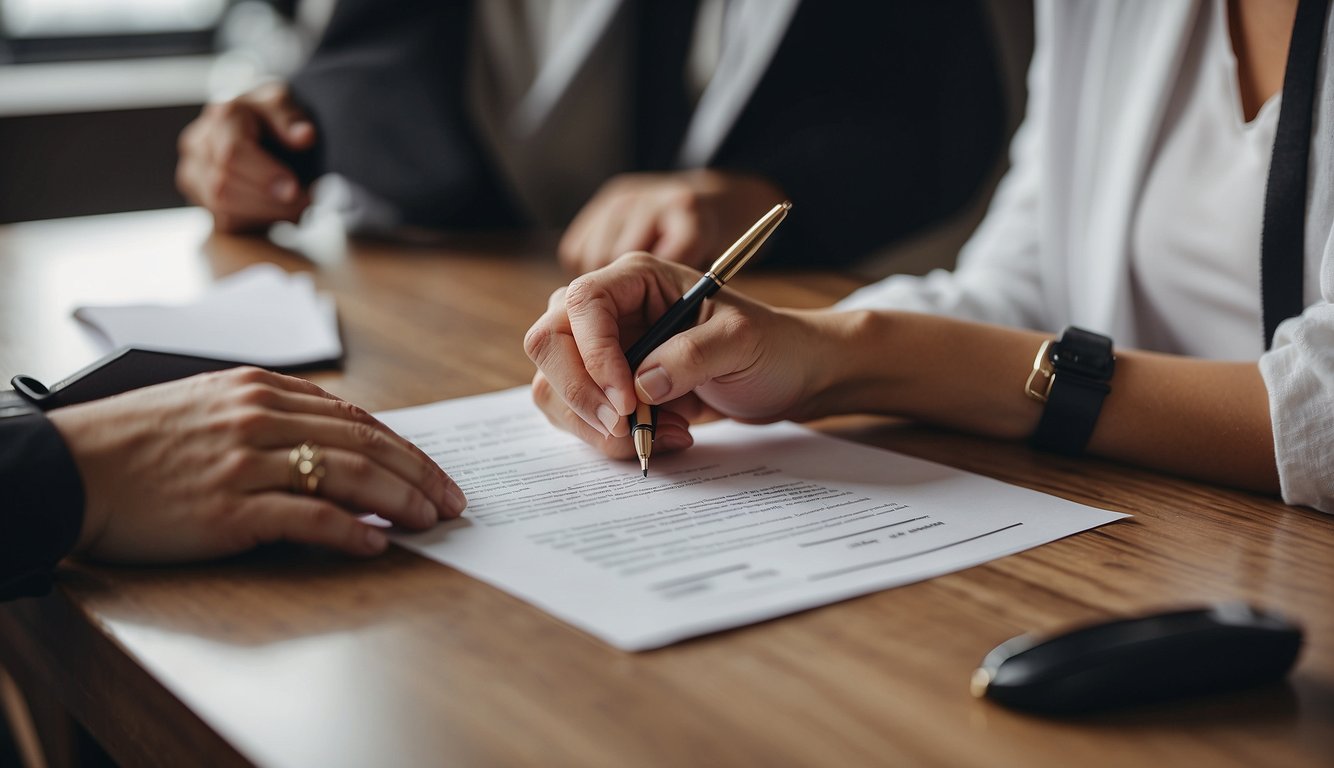 A client signing a consent form for lash extensions