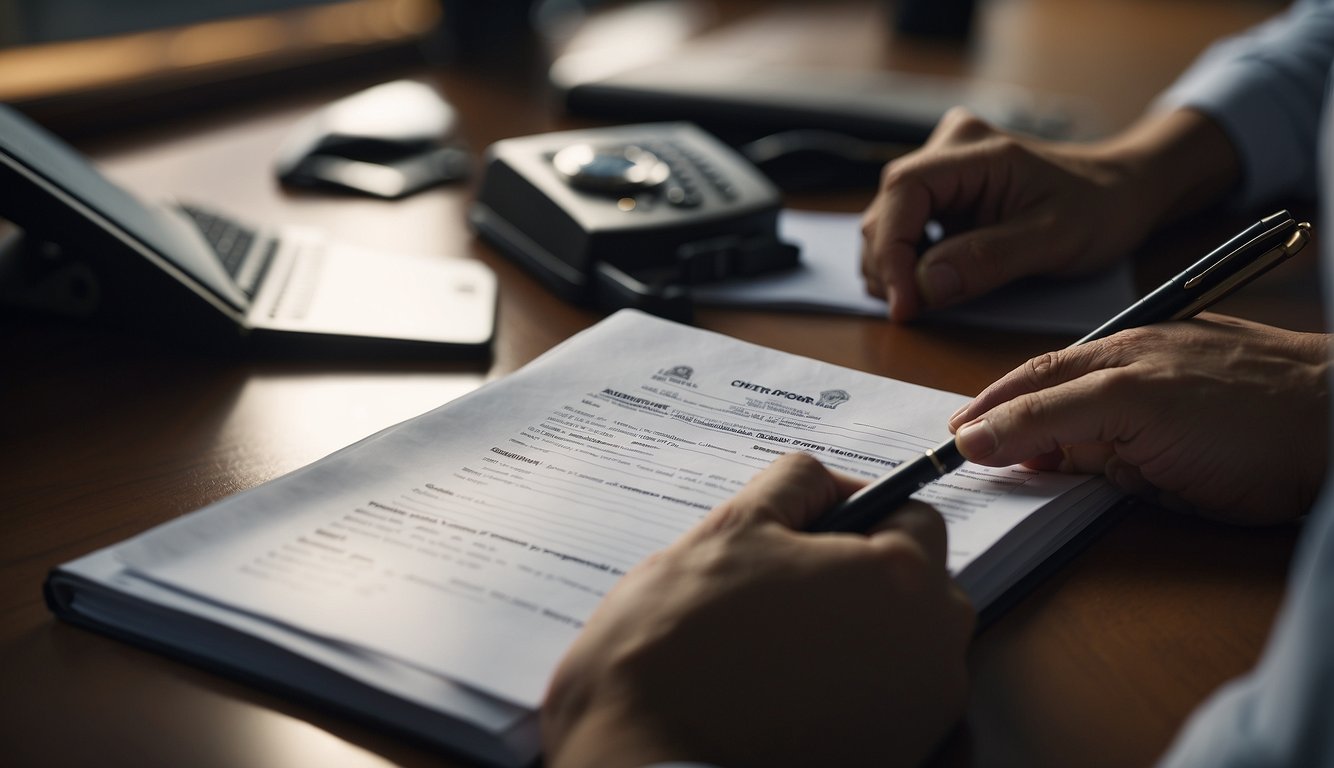 A traveler fills out a profile form at a desk with a pen and passport nearby