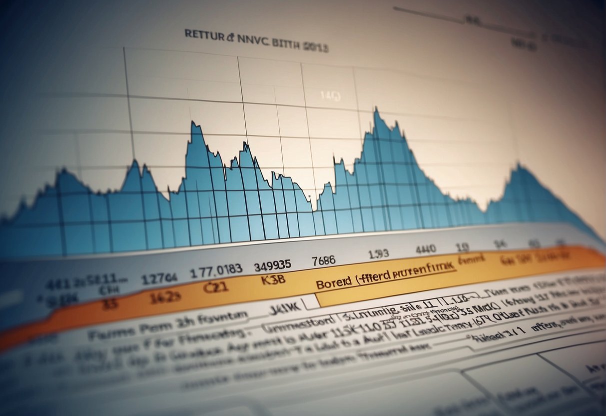 A line graph showing long-term trend timing and retirement planning, with upward slopes indicating improved stock market returns over time